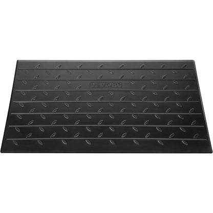 Rubber Threshold Ramp, 3" Rise Threshold Ramp Doorway, 3 Channels Cord Cover Rubber Solid Threshold Ramp, Rubber Angled Entry Rated 2200 Lbs Load Capacity for Wheelchair and Scooter