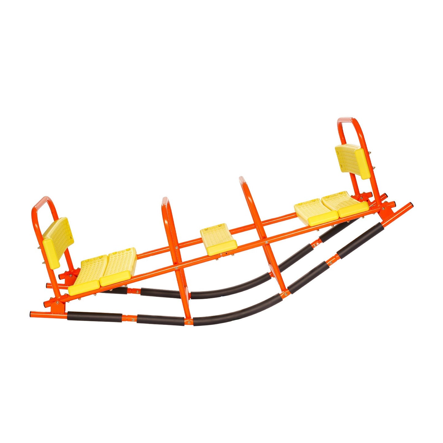 Barngunga, 90 kg lastkapacitet, gungbräda i metall med handtag, gungbräda för barn från 3 år, utomhuslekplats för gräsmatta, bakgård, lekplats, 2 platser