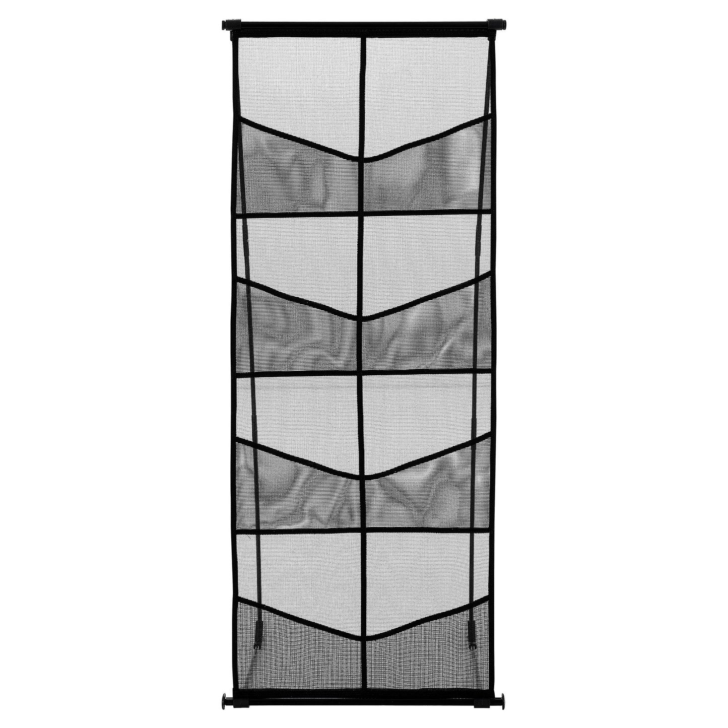 Broschyrställ, 4-våningar med 8 fickor i nät, litteraturhållare, golvstående tidskrifts- och katalogställ, lätt och bärbar med bärväska för butiks- och utställningskontor