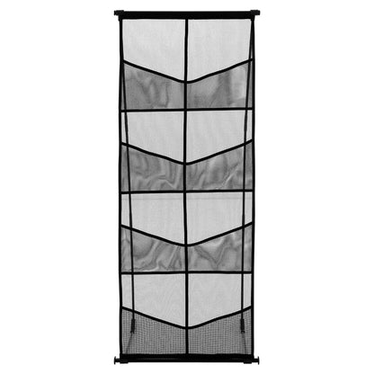 Broschyrställ, 4-våningar med 8 fickor i nät, litteraturhållare, golvstående tidskrifts- och katalogställ, lätt och bärbar med bärväska för butiks- och utställningskontor