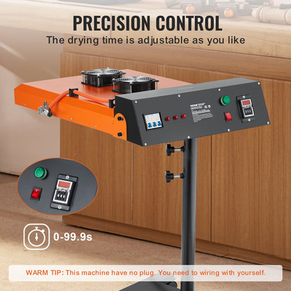 Flash Dryer, 6000W 19 x 21 inch Automatic Infrared IR Flash Dryer for Screen Printing, Silk Screen Dryer with Sensor, Height Adjustable, Dual Fan Cooling, for T-Shirt