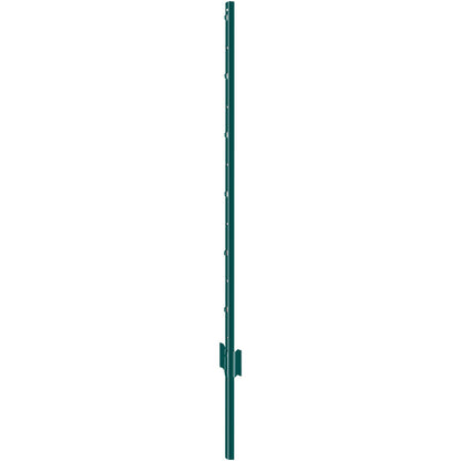 4 Feet Fence Post, 10 Pack U-Channel Heavy Duty Metal Fence Posts, Sturdy Steel Fence Stakes for Garden Yard, Lawn, Farms and Outdoor Wire Fencing, Green