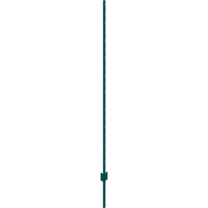 6 Feet Fence Post, 6 Pack U-Channel Heavy Duty Metal Fence Posts, Sturdy Steel Fence Stakes for Garden Yard, Lawn, Farms and Outdoor Wire Fencing, Green