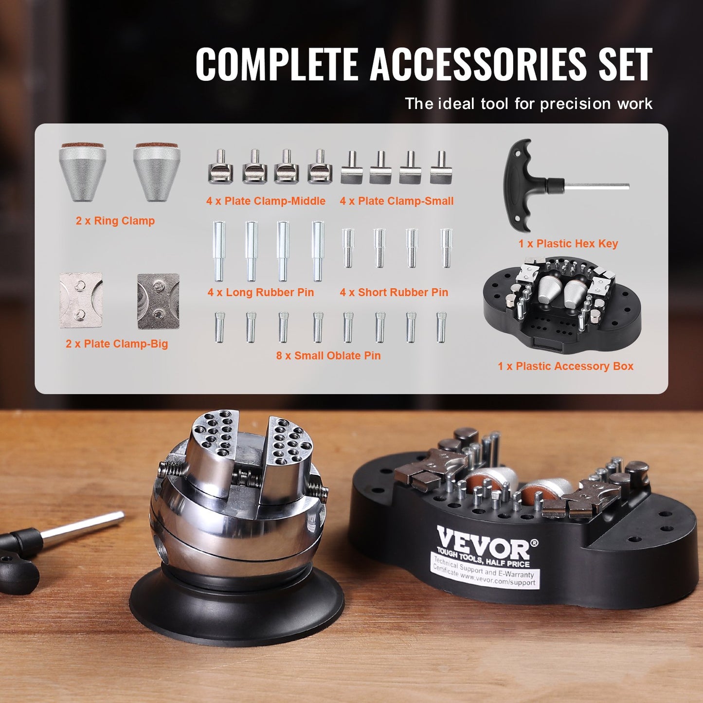 3 tums gravyrblock kulskruvstäd med 30 st. tillbehör inlagda diamanter komplett set kulskruvstäd gravyrinställningsverktyg för smyckeshandarbete