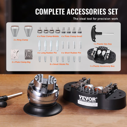 3 tums gravyrblock kulskruvstäd med 30 st. tillbehör inlagda diamanter komplett set kulskruvstäd gravyrinställningsverktyg för smyckeshandarbete