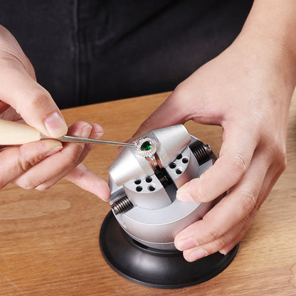 3 tums gravyrblock kulskruvstäd med 30 st. tillbehör inlagda diamanter komplett set kulskruvstäd gravyrinställningsverktyg för smyckeshandarbete