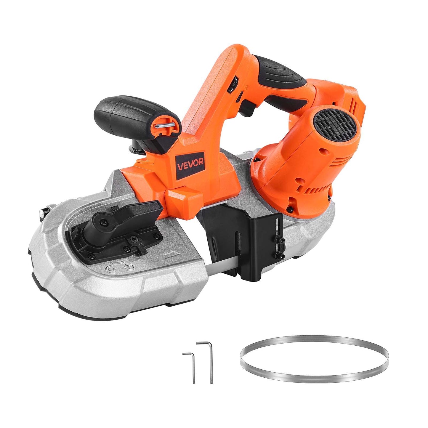 Portable Band Saw, 65 x 65 mm Cutting Depth, 360W Bandsaw with Brushless Motor, Cordless and Compact Portaband, Integrated Hang Hooks, 0-192 m/min Variable Speed for Cutting Metal, Wood (Bare Tool)