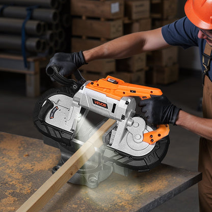 Portable Band Saw, 127 mm x 115 mm Cutting Depth, 360W Bandsaw with Brushless Motor, Cordless and Compact Portaband, Hang Hooks, 0-120 m/min Variable Speed for Cutting Metal, Wood (Bare Tool Only)