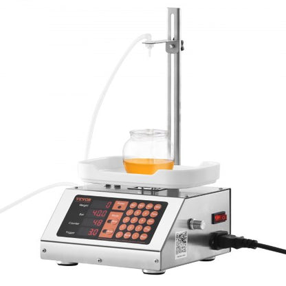 Liquid Filling Machine, 5-50 g Weighing Capacity, Automatic Bottle Filler Machine, Bottling Machine Peristaltic Pump Digital Control for Milk, Water, Wine, Beverage, Soy Sauce (Single Nozzle)