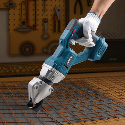 Metal Shear, Sheet Metal Cutter Cordless with 360-Degree Pivoting Head, Double Blades, 25000 RPM Speed, Cuts 1.22 mm Galvanized Steel, 1 mm Stainless Steel, Aluminum Plate, Plastic, Cardboard