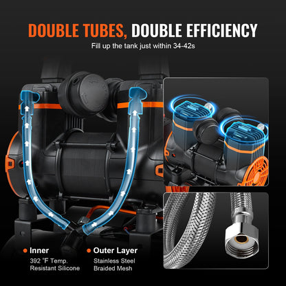 Air Compressor 7.9 L 900W 2.2 CFM@ 90PSI 70 dB Ultra Quiet Oil Free