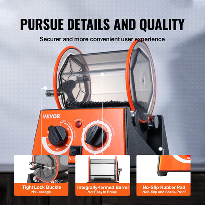 3 kg roterande tumlare ytpolerare smyckespoleringsmaskin ädelstens-DIY