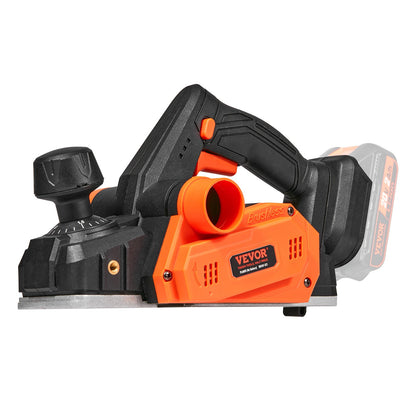 Cordless Electric Hand Planer, 3-1/4" Width, 16500 RPM Handheld Wood Planer with 5/64" Adjustable Planing Depth HSS Blades Dual Side Dust Outlet, for Woodworking Wood Planing Surface Smoothing