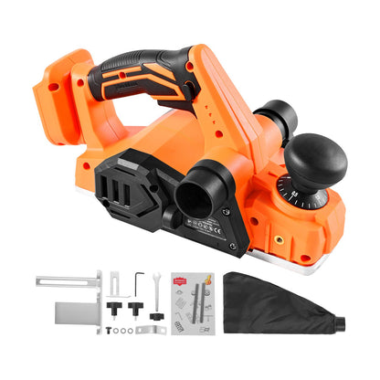 Cordless Handheld Planer, 82 mm Cut Width, 15000 RPM Electric Hand Wood Planer with Brushless Motor, Adjustable Cut Depth for Woodworking, Compatible with 18V Battery (Bare Tool Only)