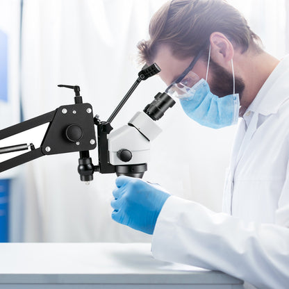 Mikroinfälld spegel, flerriktat mikroskop, 76 mm linsfjäderfäste, smyckesverktyg 7X-4.5X