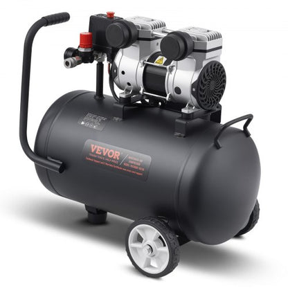 Air Compressor, 8 Gallon Steel Tank, 1HP 2.2 CFM@90 PSI Oil Free Air Compressor & Max. 120PSI Pressure, 80dB Ultra Quiet Portable Compressor, for Auto Repair, Tire Inflation, Spray Painting