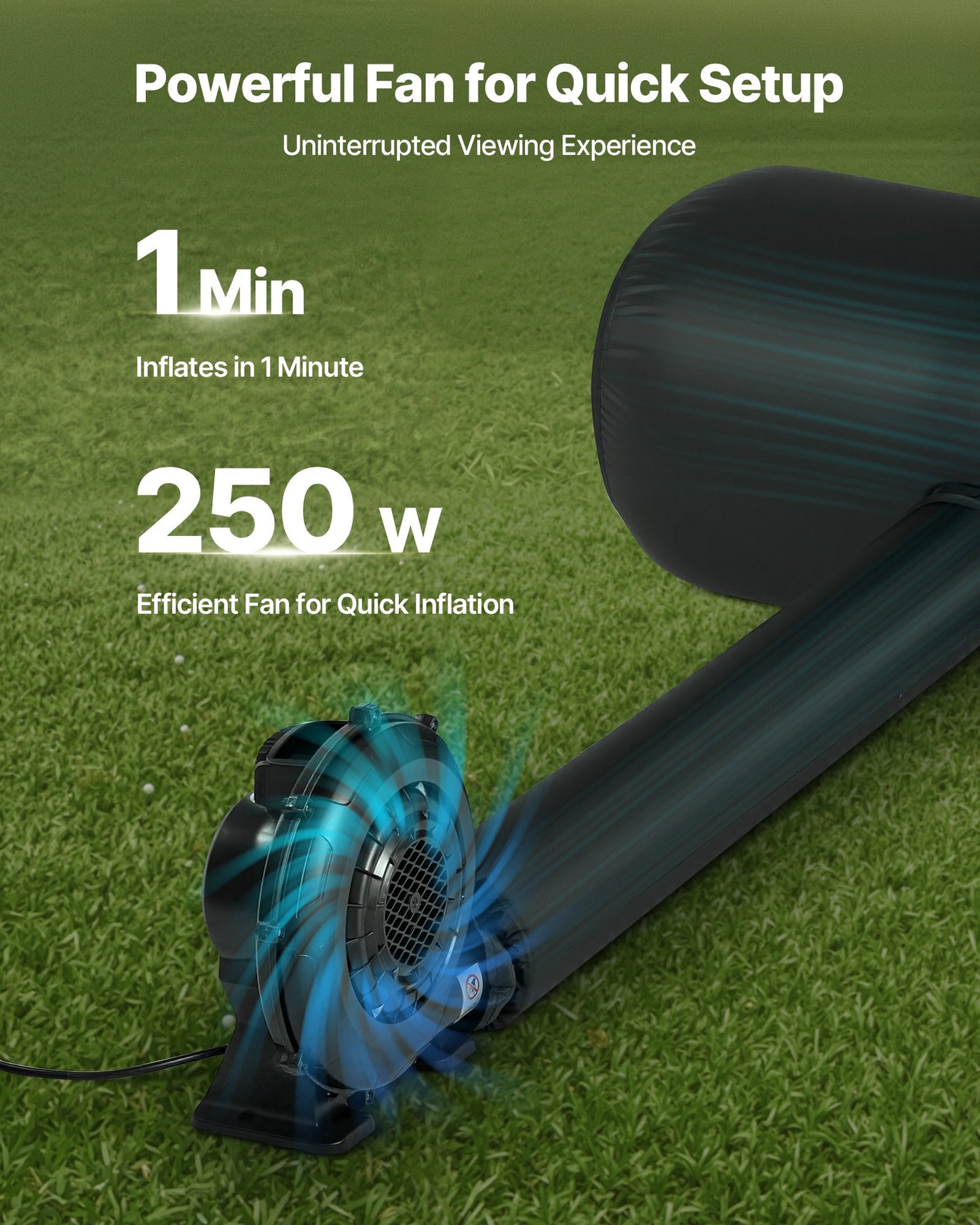 16 ft Inflatable Movie Screen, 600D Washable Inflatable Projector Screen with Portable Storage Bag, 16:9 Easy Set Up Movie Projection for Outdoor Backyard, Home Theater, Theme Party, Pool Fun