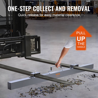 84in Hanging Magnet Magnetic Sweeper Tool 120lbs Lifting Magnet for Forklift