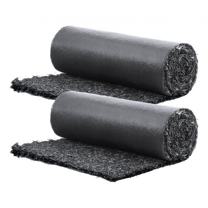 Rubber Mulch for Landscaping, 2 Rolls Recycled Rubber Mulch Mat 96 x 22 in, Permanent Rubber Pathway, Natural-Looking Black Mulch Garden Edging for Plants, Vegetables & Flower Garden Barrier