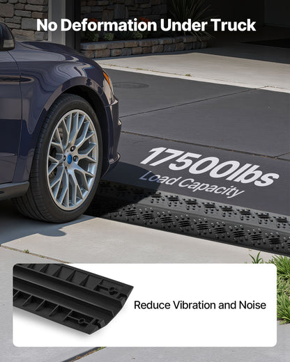 Drop Over Cable Cover, 7,938 kg/Axle Load Capacity, Heavy Duty Cable Hose Protector Ramp, Floor Cord Cover, for High Walking Traffic Areas, Indoor, Outdoor, Home, Office, Warehouse, 1 Pack