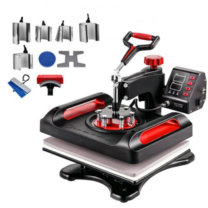 Heat Press Machine Sublimation Machine 15 x 12 Inch/38.1 x 30.5 cm 11 In 1 Kit Heat Press