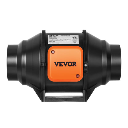 Inline Duct Fan, 102mm 129.7 CFM with Variable Speed Controller, Quiet AC-motor Ventilation Exhaust Fan for Cooling Booster, Grow Tents, Hydroponics