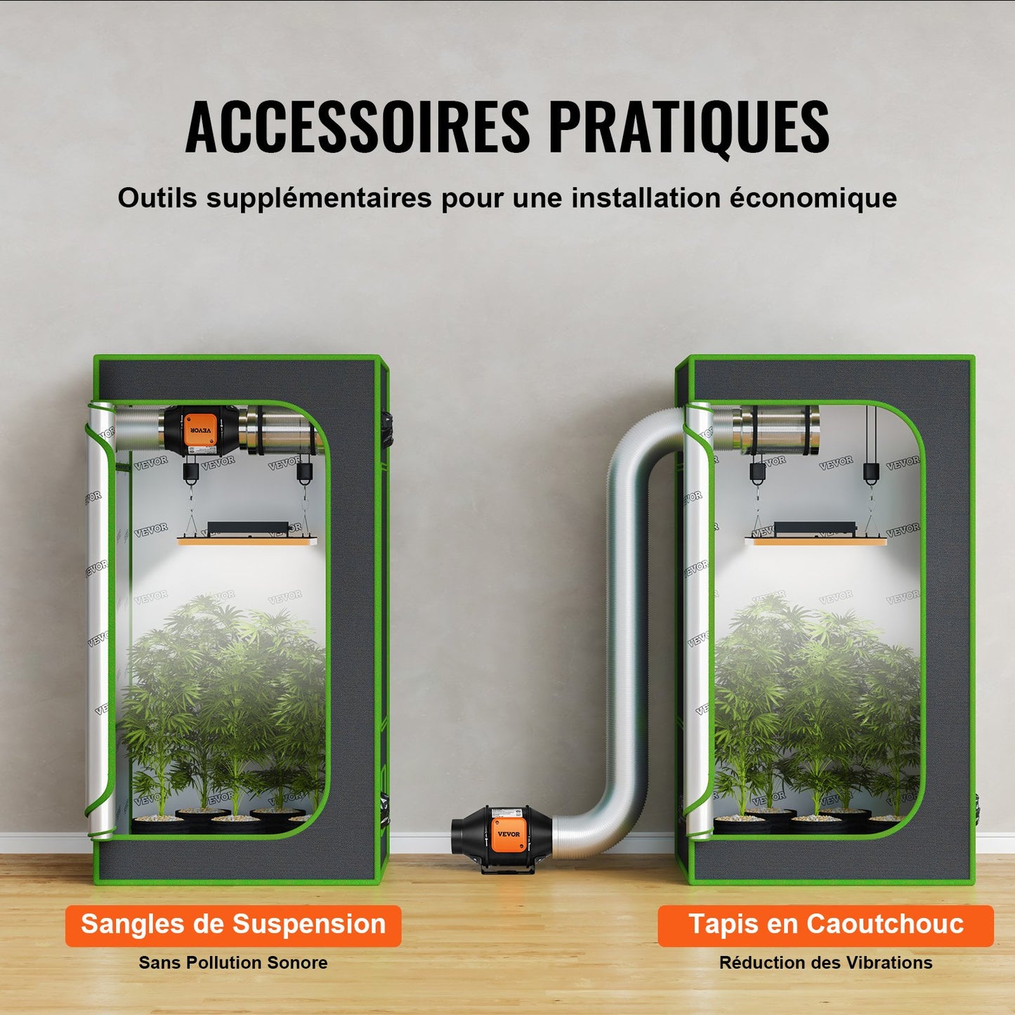 Inline Duct Fan, 102mm 129.7 CFM Quiet EC-motor Ventilation Exhaust Fan, with Temperature Humidity Controller for Cooling Booster, Grow Tents, Hydroponics