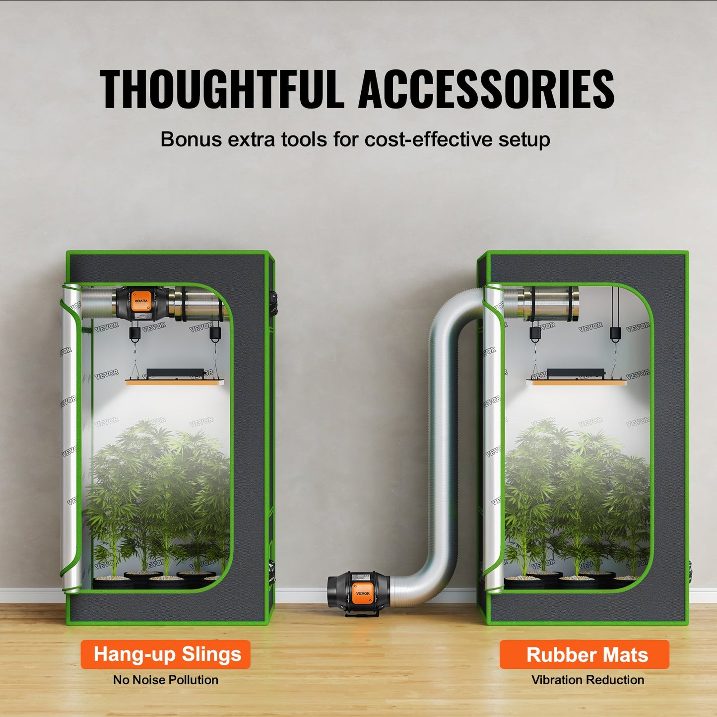 Inline Duct Fan, 6-Inch 402 CFM with Temperature Humidity Controller, Quiet EC-motor Ventilation Exhaust Fan for Cooling Booster, Grow Tents, Hydroponics