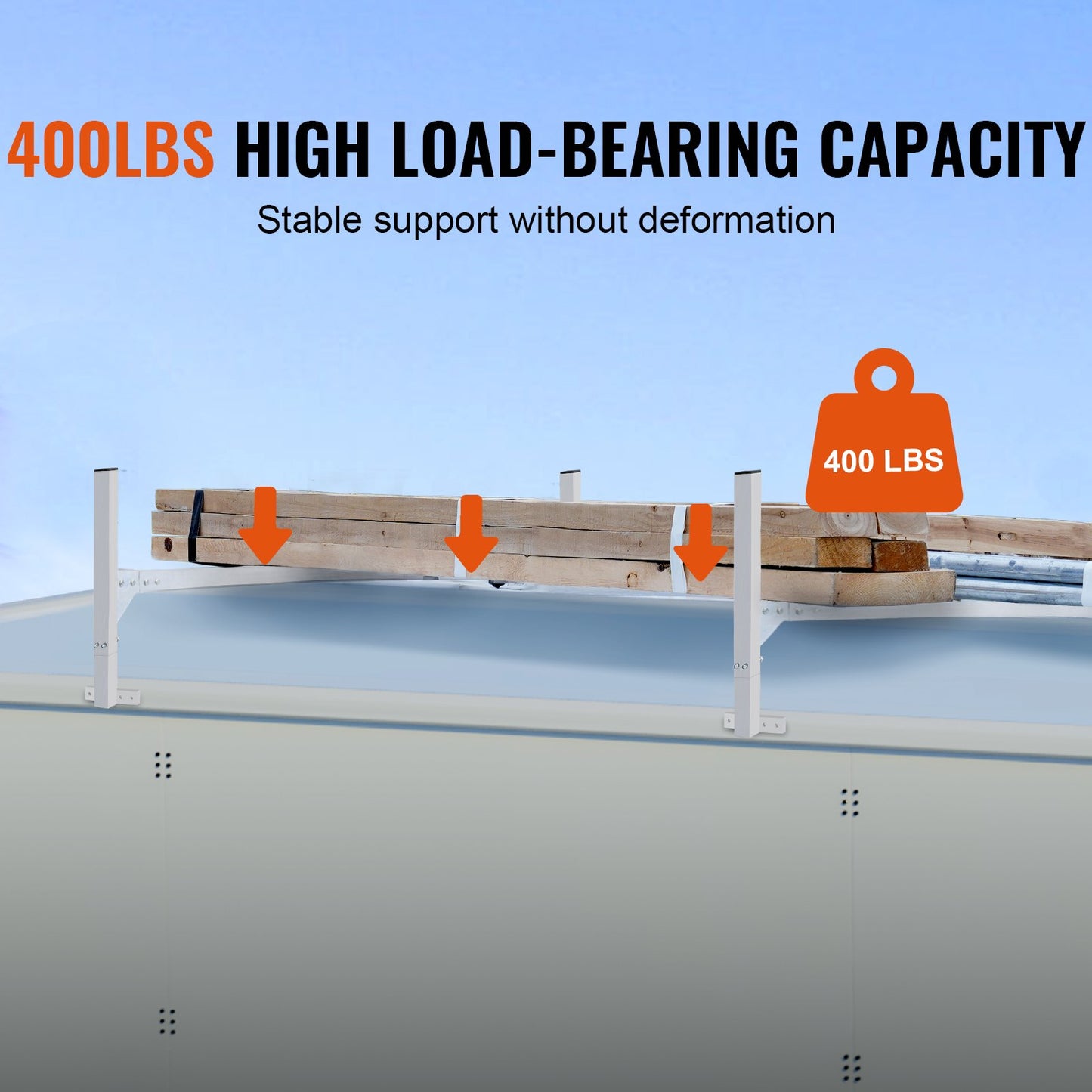 Takräcke för skåpbil, 2 takräcken i aluminiumlegering, 181 kg kapacitet för takrännor, justerbar längd 1300-2060 mm, stegräcke för skåpbil, last, släpvagn