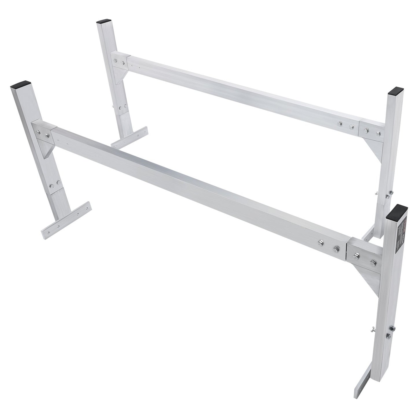 Takräcke för skåpbil, 2 takräcken i aluminiumlegering, 181 kg kapacitet för takrännor, justerbar längd 1300-2060 mm, stegräcke för skåpbil, last, släpvagn