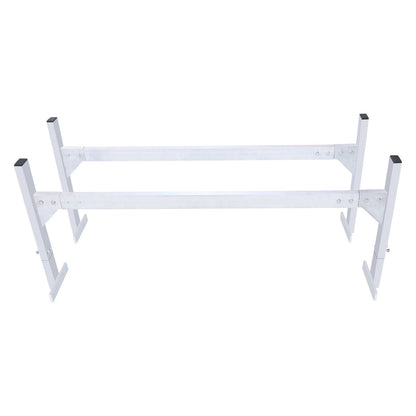 Takräcke för skåpbil, 2 takräcken i aluminiumlegering, 181 kg kapacitet för takrännor, justerbar längd 1300-2060 mm, stegräcke för skåpbil, last, släpvagn
