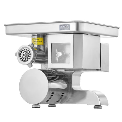 Meat Grinder, 11 Lbs/Min Electric Meat Grinder, Slicer, Sausage Stuffer with Blade, Grinding Plate, Sausage Maker, Stainless Steel Commercial Meat Mincer for Slice Shred Dice, Restaurant Butcher