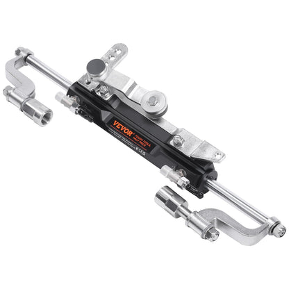 Hydraulic Outboard Steering Kit, 300HP, Marine Boat Hydraulic Steering System, with Helm Pump Two-Way Lock Cylinder and 792.5 cm Hydraulic Steering Hose, for Single Station Single-Engine Boats