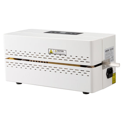 Continuous Sealing Machine, 8-12 mm Seal Width, Automatic Continuous Band Sealer with Digital Temperature Control, Automatic Shutdown, Heat Sealing Machine for 0.06-0.2 mm Plastic Bags