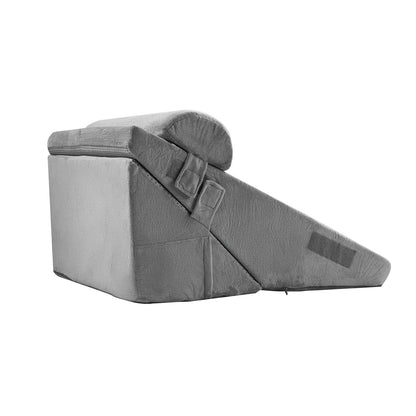 Bed Wedge Pillow for Sleeping, 3 Pcs Adjustable Orthopedic Bed Wedge Set, with Washable Cover & Foam Support, Post Surgery Pillow for Acid Reflux, Back Pain, Snoring Relief & GERD, Dark Grey
