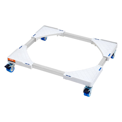 Minikylskåpsställ Universal Tvättstativ, Justerbart kylskåpsstativ med släta hjul, Tvättmaskinspiedestal Multifunktionell bas för tvättmaskin och torktumlare, 381-615 mm Bredd Utbyggbar