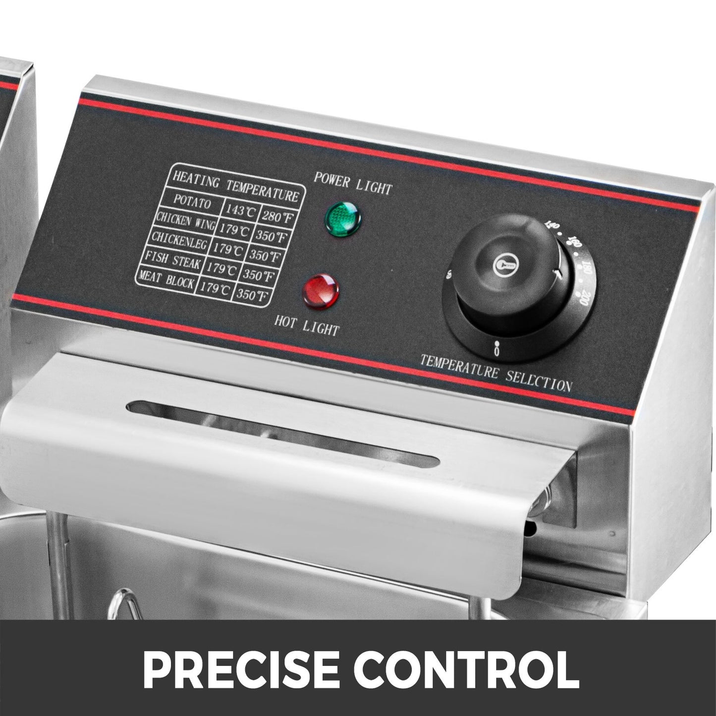 Commercial Deep Fryer 12L Electric Fryer 5000W Twin Basket YB-82 Dual Tank Electric Deep Fryer Countertop Stainless Steel French Fry for Commercial Uses