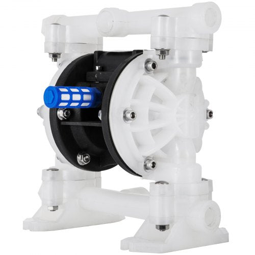 Air Double Diaphragm Pump 7GPM 100PSI Polypropylene Diaphragm Water Pump with 1.3 cm Inlet & Outlet Ports Air Pump Diaphragm 6900.7 cm Max Head Air-operated Diaphragm Pump with Sealed Ball Valve