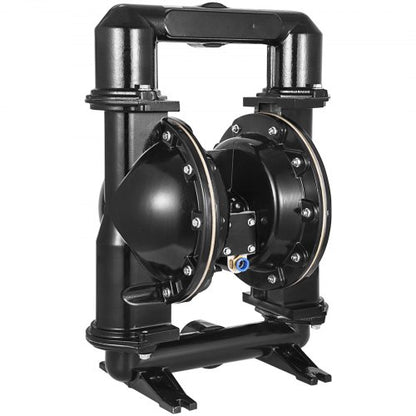 Air-Operated Double Diaphragm Pump, 2 inch Inlet & Outlet, Aluminum Alloy Body, 75 GPM & Max 120PSI, Nitrile Diaphragm Transfer Pump for Petroleum, Diesel, Oil and Low Viscosity Fluids
