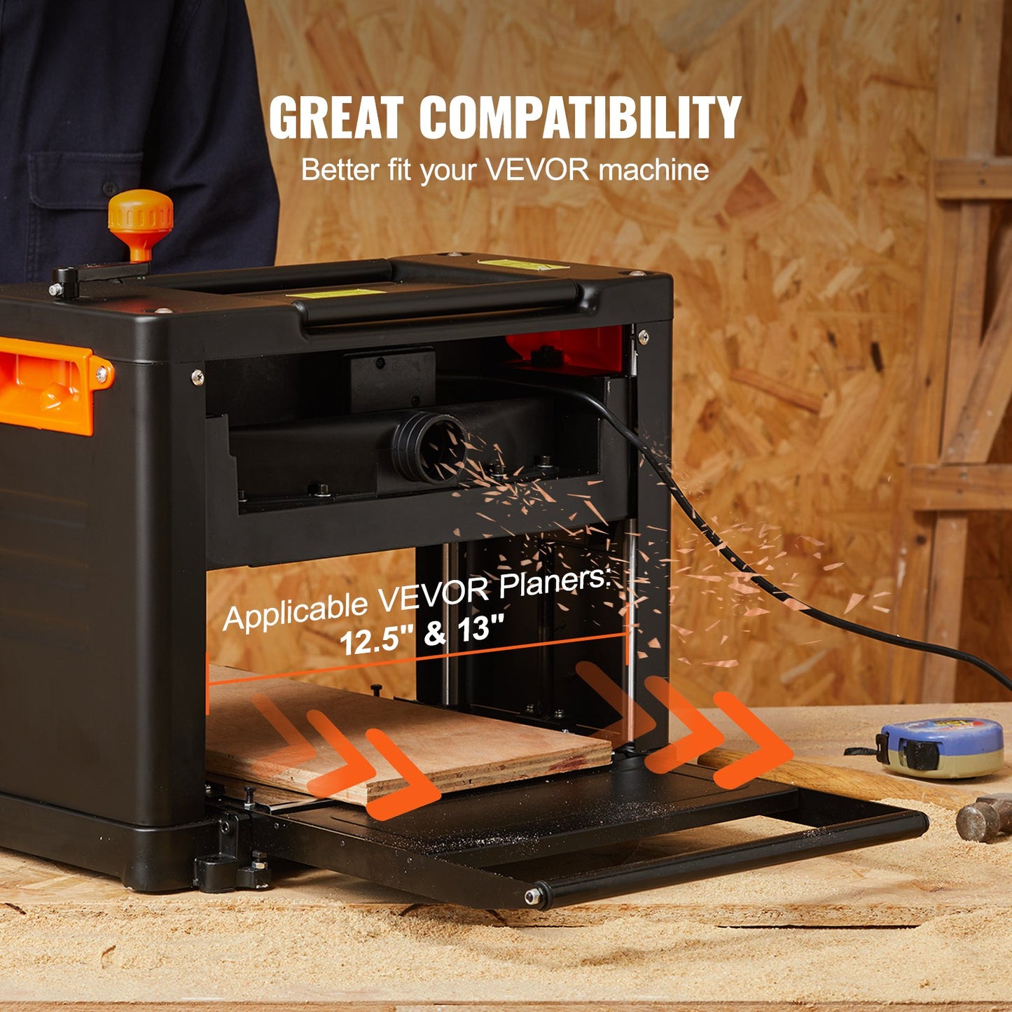 Planer Blades Knives, 13-inch Thickness Planer Knives, 2 mm Thickened High Speed Steel Replacement HRC55-60 Hardness, Convenient Mounting Holes for Carpentry, Home DIY, Industries, Set of 3