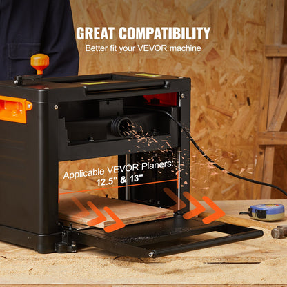 Planer Blades Knives, 13-inch Thickness Planer Knives, 2 mm Thickened High Speed Steel Replacement HRC55-60 Hardness, Convenient Mounting Holes for Carpentry, Home DIY, Industries, Set of 3