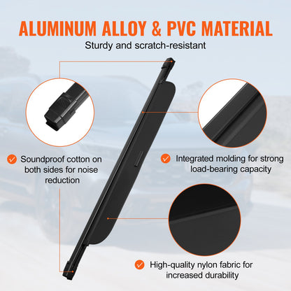 Retractable Cargo Cover for Honda, Upgraded Waterproof Trunk Cover Security Shield Shade for Honda CRV 2023-2025 5-Seater, UV Resistant Rear Trunk Cover with Aluminum Alloy & PVC Leather Texture