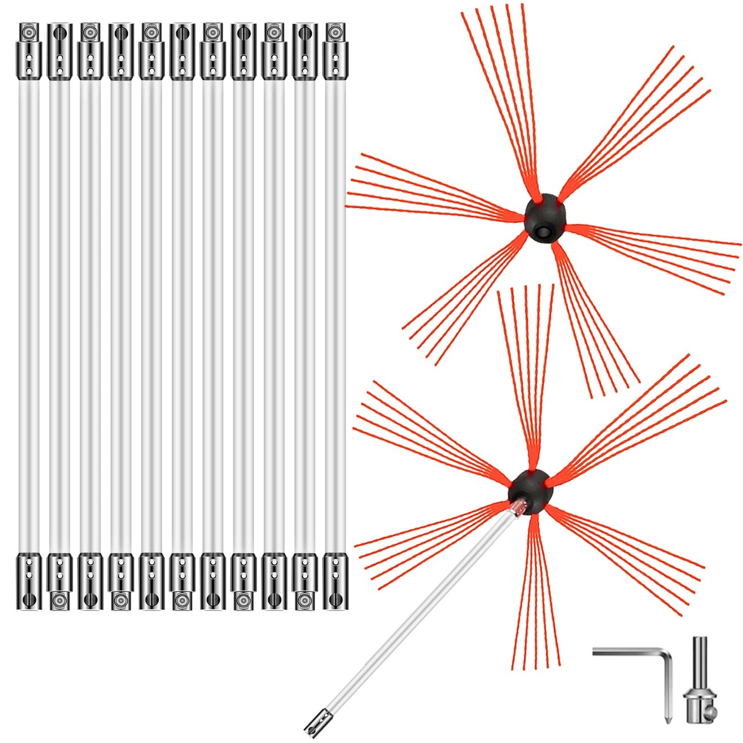 Chimney Sweep Kit Chimney Cleaning Kit 1188.7 cm Sooteater Chimney Cleaning Kit
