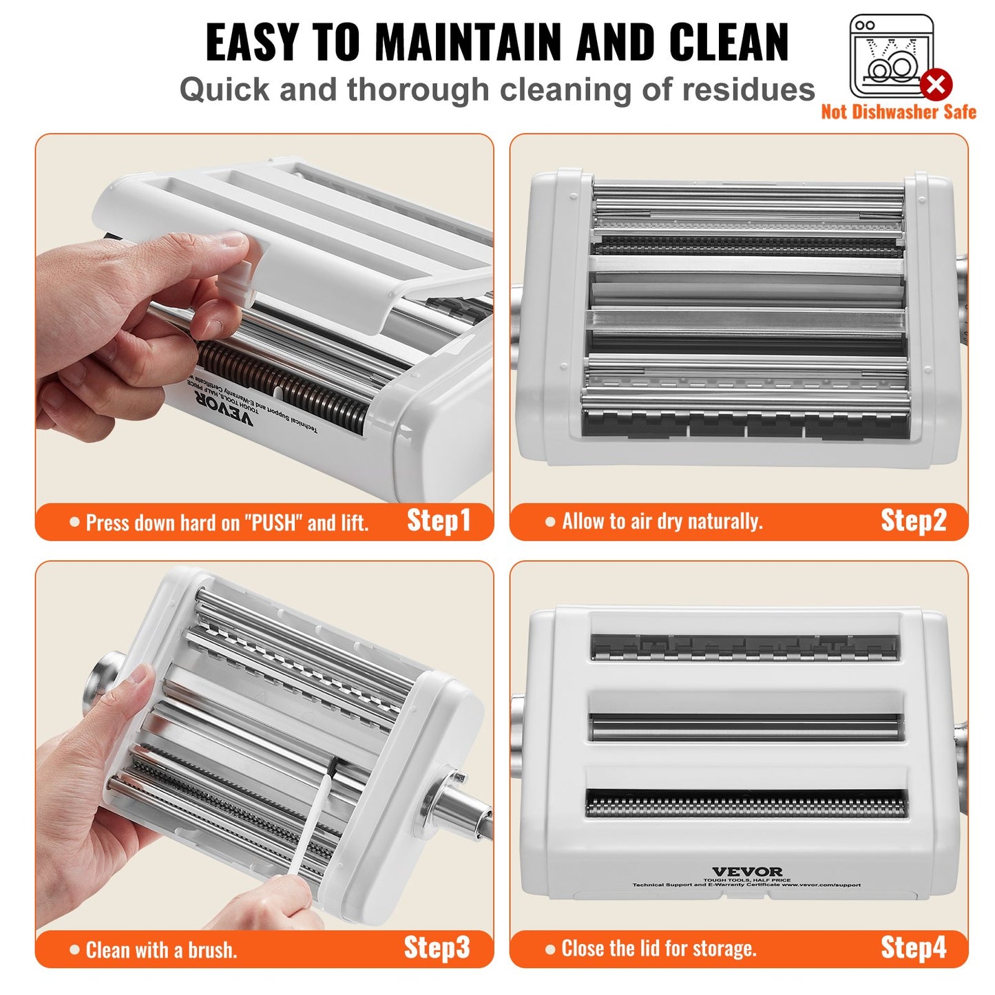 Pasta Attachment for KitchenAid Stand Mixer, 3-IN-1 Stainless Steel Pasta Roller Cutter Set Including Pasta Sheet Roller, Spaghetti and Fettuccine Cutter, 8 Adjustable Thickness Knob Pasta Maker