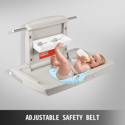 85 × 57 × 47 cm Horizontal Baby Changing Table Wall-mounted Baby Diaper Changing Station Vertical Fold Down Baby Changing Table