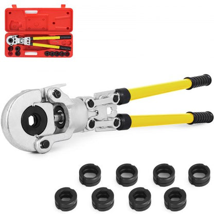 Copper Pipe Crimper Plumbing Crimping Tool V 12-28mm, Pressing Tongs Copper Pipe Crimper Crimping Tool TH 16-32mm Jaws 360° Head