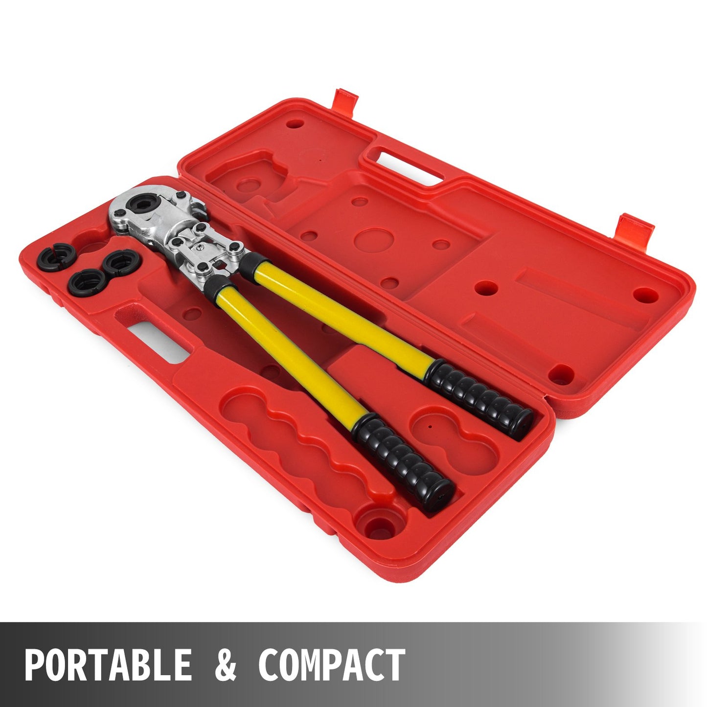 Copper Pipe Crimper Plumbing Crimping Tool V 12-28mm, Pressing Tongs Copper Pipe Crimper Crimping Tool TH 16-32mm Jaws 360° Head