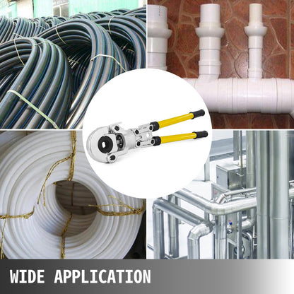 Copper Pipe Crimper Plumbing Crimping Tool V 12-28mm, Pressing Tongs Copper Pipe Crimper Crimping Tool TH 16-32mm Jaws 360° Head