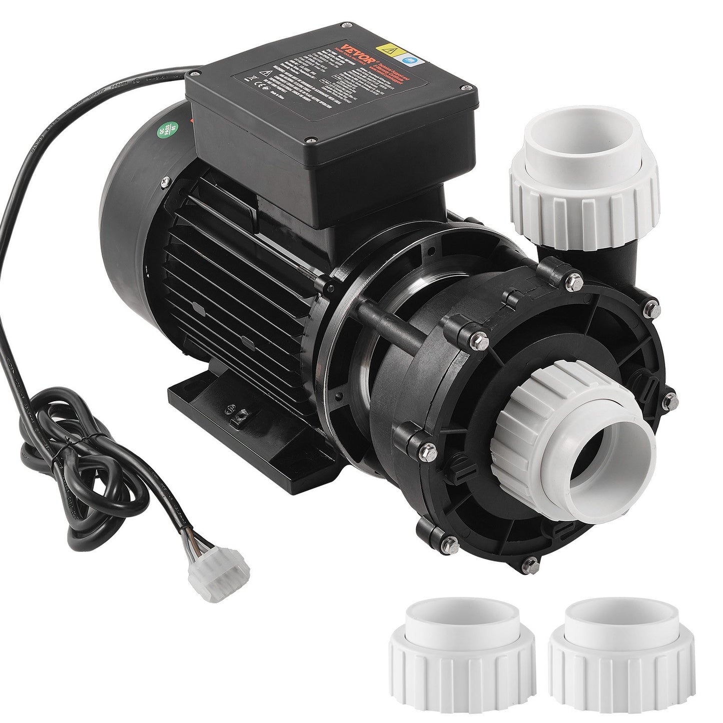 2 Speed SPA Pump, 56-Frame, Dual-Speed Hot Tub SPA Pump, 1600W / 39 m³/h / 15 m High Speed or 400W / 19 m³/h / 3.9 m Low Speed, 2" Port 90° Rotational Interface for Hot Tub, TÜV Certification