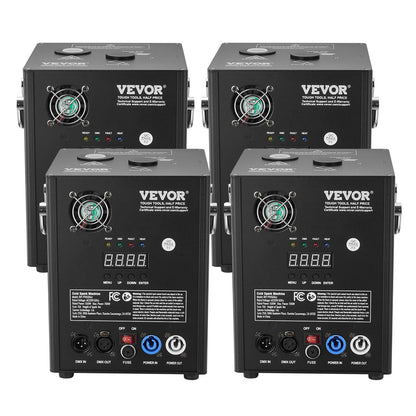 Cold Spark Machine, 4 Pack 500W Output Fireworks Controllers, 6.6-13ft Adjustable Height, with Advanced DMX System,LED Screen,Portable Handle, Aluminum Alloy for Stage DJ Wedding Event,Party